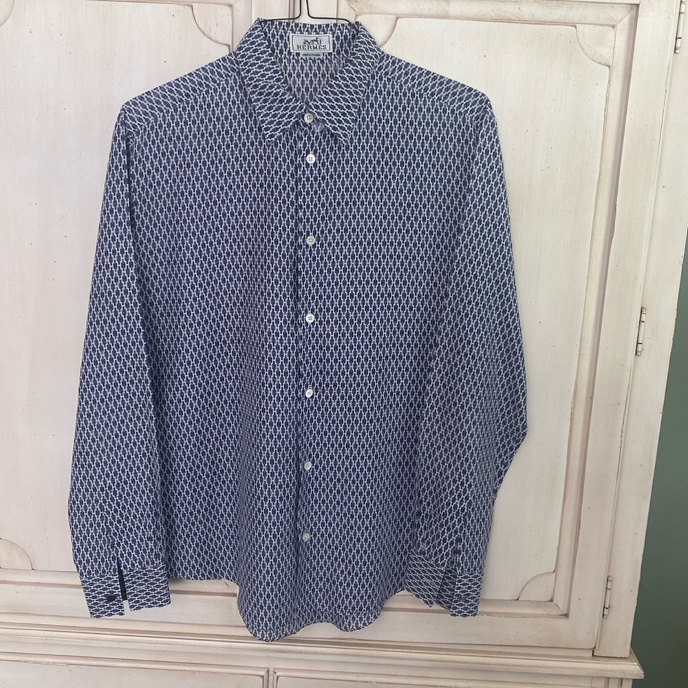 Hermès Ikat Print LS Shirt